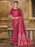 Rani Pink Gajji Silk Saree